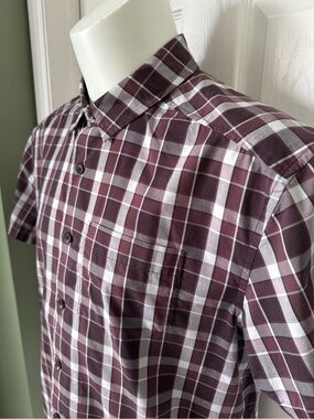 Mens Arcteryx Short Sleeve Brohm Outdoor Shirt Plaid Size XL Like New